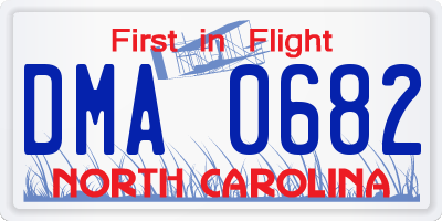 NC license plate DMA0682