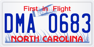 NC license plate DMA0683