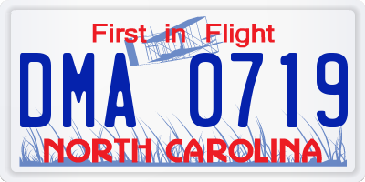 NC license plate DMA0719