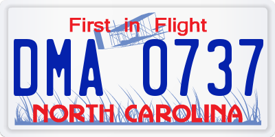 NC license plate DMA0737