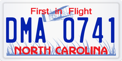 NC license plate DMA0741
