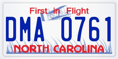 NC license plate DMA0761