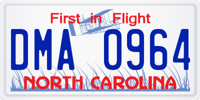 NC license plate DMA0964