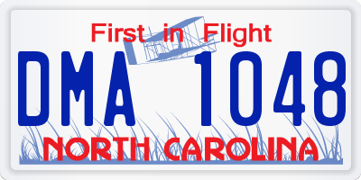 NC license plate DMA1048