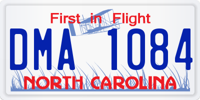 NC license plate DMA1084