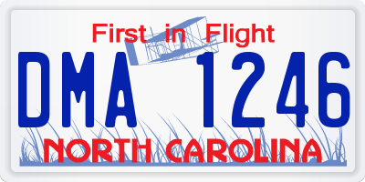 NC license plate DMA1246