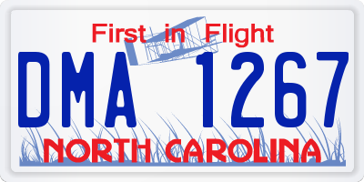 NC license plate DMA1267