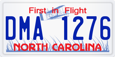 NC license plate DMA1276