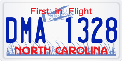 NC license plate DMA1328