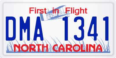 NC license plate DMA1341