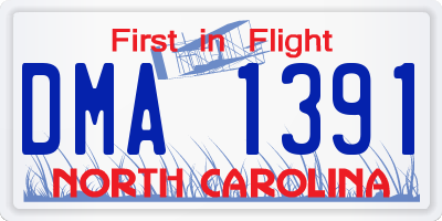 NC license plate DMA1391