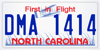 NC license plate DMA1414