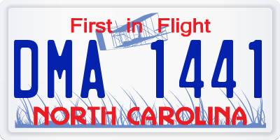 NC license plate DMA1441