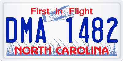 NC license plate DMA1482