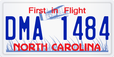 NC license plate DMA1484