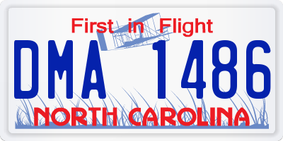NC license plate DMA1486