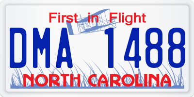 NC license plate DMA1488