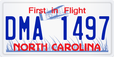 NC license plate DMA1497
