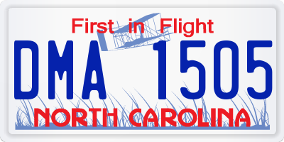 NC license plate DMA1505