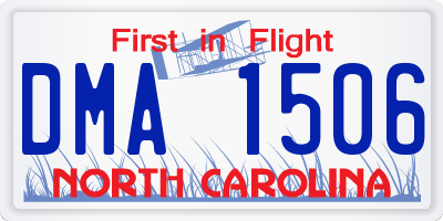 NC license plate DMA1506