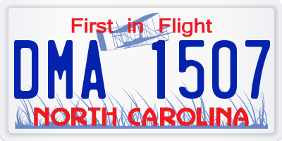 NC license plate DMA1507