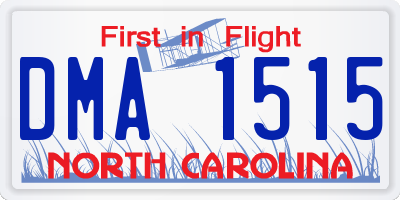 NC license plate DMA1515