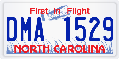 NC license plate DMA1529