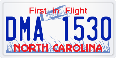 NC license plate DMA1530