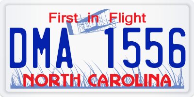 NC license plate DMA1556