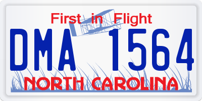 NC license plate DMA1564