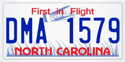 NC license plate DMA1579