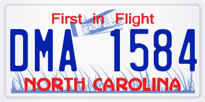 NC license plate DMA1584
