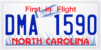 NC license plate DMA1590