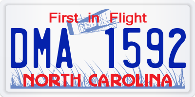 NC license plate DMA1592
