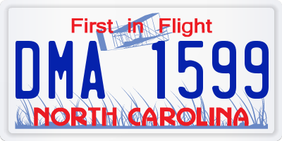 NC license plate DMA1599