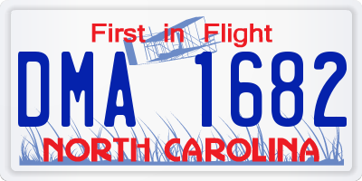 NC license plate DMA1682