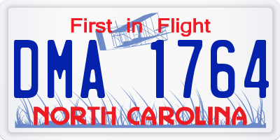 NC license plate DMA1764