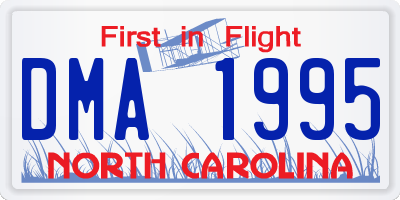 NC license plate DMA1995