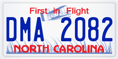 NC license plate DMA2082