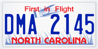 NC license plate DMA2145