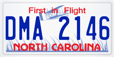 NC license plate DMA2146