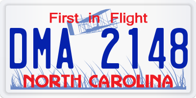NC license plate DMA2148