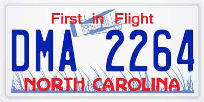 NC license plate DMA2264