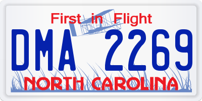 NC license plate DMA2269