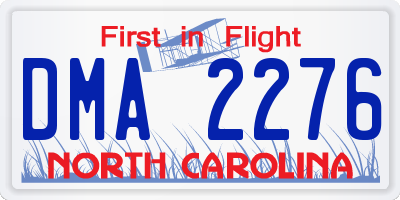 NC license plate DMA2276