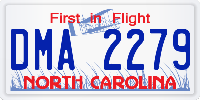 NC license plate DMA2279