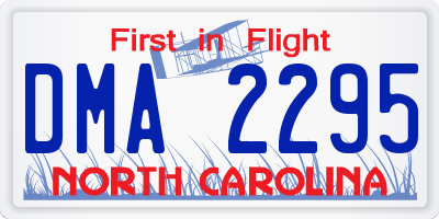 NC license plate DMA2295