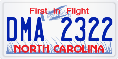 NC license plate DMA2322