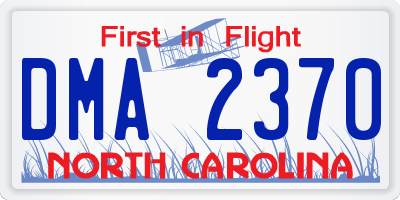 NC license plate DMA2370