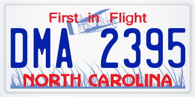 NC license plate DMA2395